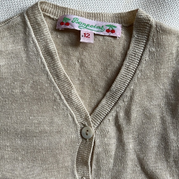 Bonpoint linen baby cardigan - Picture 2 of 4